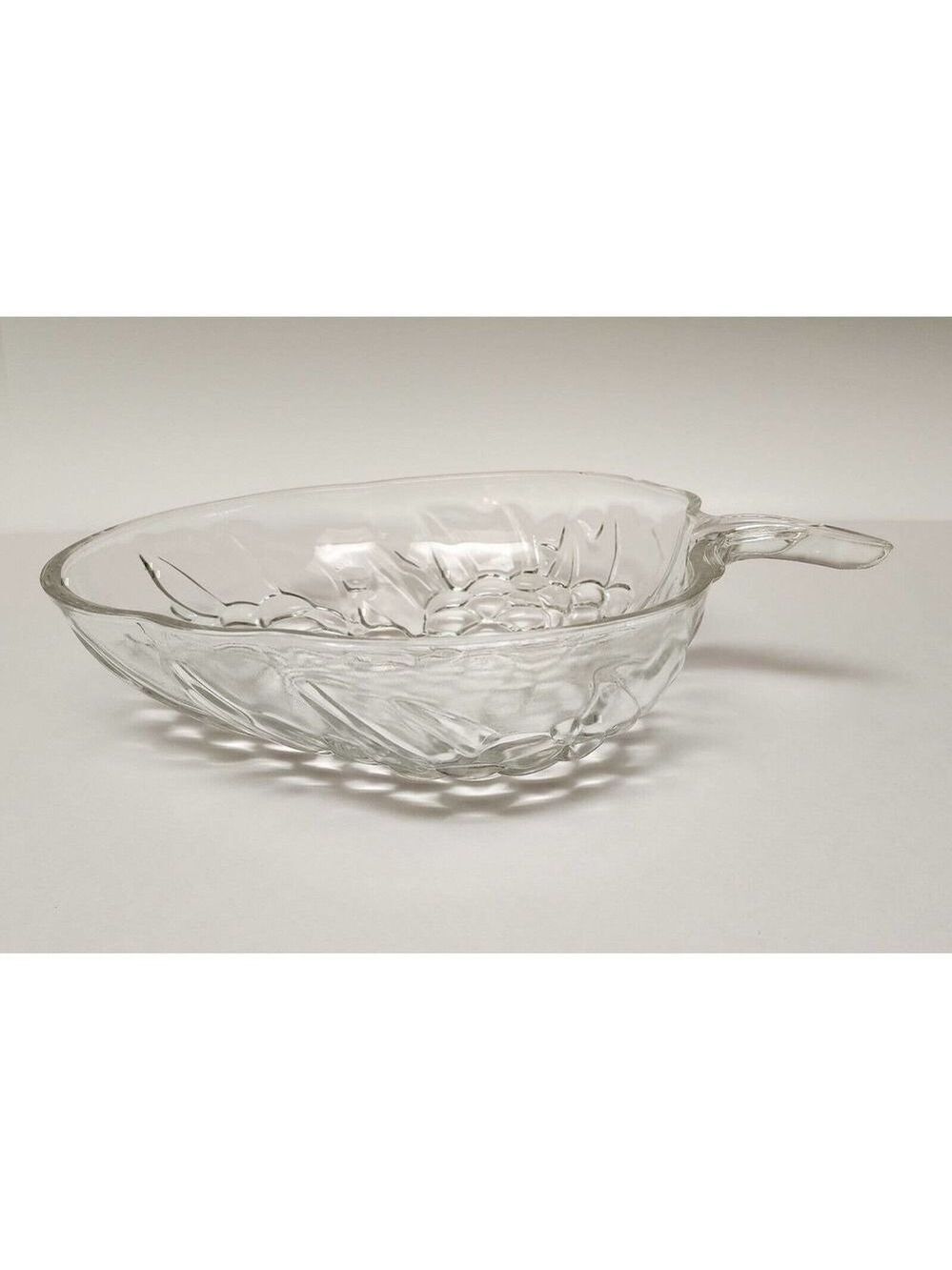 INDIANA GLASS Vintage 10" x 13" Clear Grape & Fruit Shape Bowl Bubble Design USA
